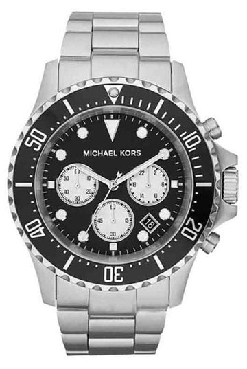  Shop Authentic Michael Kors Everest Chronograph Black Dial Silver Steel Strap Watch For Men - MK8256 - Luxxuri