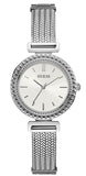  Shop Authentic Guess Quartz Silver Dial Silver Mesh Bracelet Watch For Women - W1152L1 - Luxxuri