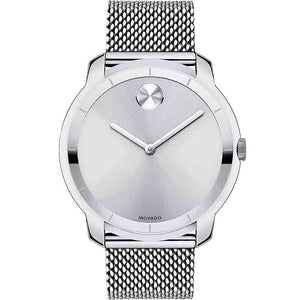  Shop Authentic Movado Bold Silver Dial Silver Mesh Bracelet Watch For Women - 3600241 - Luxxuri