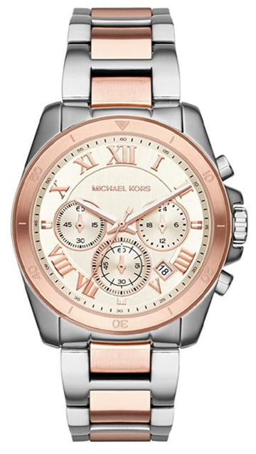  Shop Authentic Michael Kors Brecken Chronograph White Dial Two Tone Steel Strap Watch For Women - MK6368 - Luxxuri