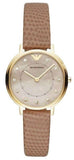  Shop Authentic Emporio Armani Kappa Quartz Mother of Pearl Taupe Dial Brown Leather Strap Watch For Men - AR11151 - Luxxuri