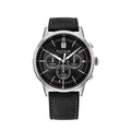  Shop Authentic Tommy Hilfiger Kyle Quartz Black Dial Black Leather Strap Watch for Men - 1791630 - Luxxuri