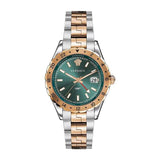  Shop Authentic Versace Hellenyium GMT Green Dial Two Tone Steel Strap Watch for Men - V11050015 - Luxxuri
