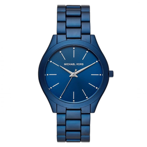  Shop Authentic Michael Kors Slim Runway Quartz Blue Dial Blue Steel Strap Watch For Women - MK4503 - Luxxuri