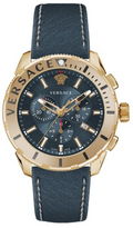  Shop Authentic Versace Casual Chronograph Blue Dial Blue Leather Strap Watch for Men - VERG004-18 - Luxxuri