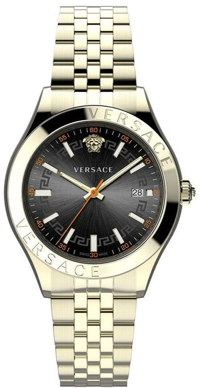  Shop Authentic Versace Quartz Black Dial Gold Steel Strap Watch For Men - VEVK01221 - Luxxuri