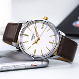  Shop Authentic Tissot T Classic Dream White Dial Brown Leather Strap Watch for Men - T033.410.26.011.01 - Luxxuri