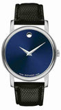  Shop Authentic Movado Museum Blue Dial Black Leather Strap Watch For Women - 2100010 - Luxxuri