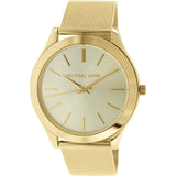  Shop Authentic Michael Kors Slim Runway Champagne Dial Gold Mesh Bracelet Watch for Women - MK3282 - Luxxuri