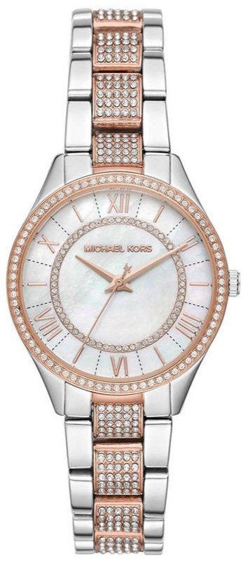  Shop Authentic Michael Kors Lauryn Quartz Mother of Pearl White Dial Two Tone Steel Strap Watch For Women - MK4366 - Luxxuri