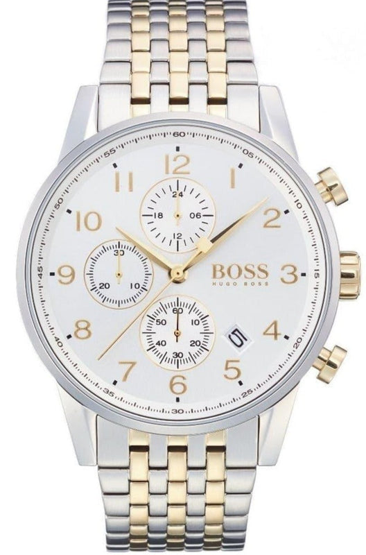  Shop Authentic Hugo Boss Navigator White Dial Two Tone Steel Strap Watch for Men - 1513499 - Luxxuri