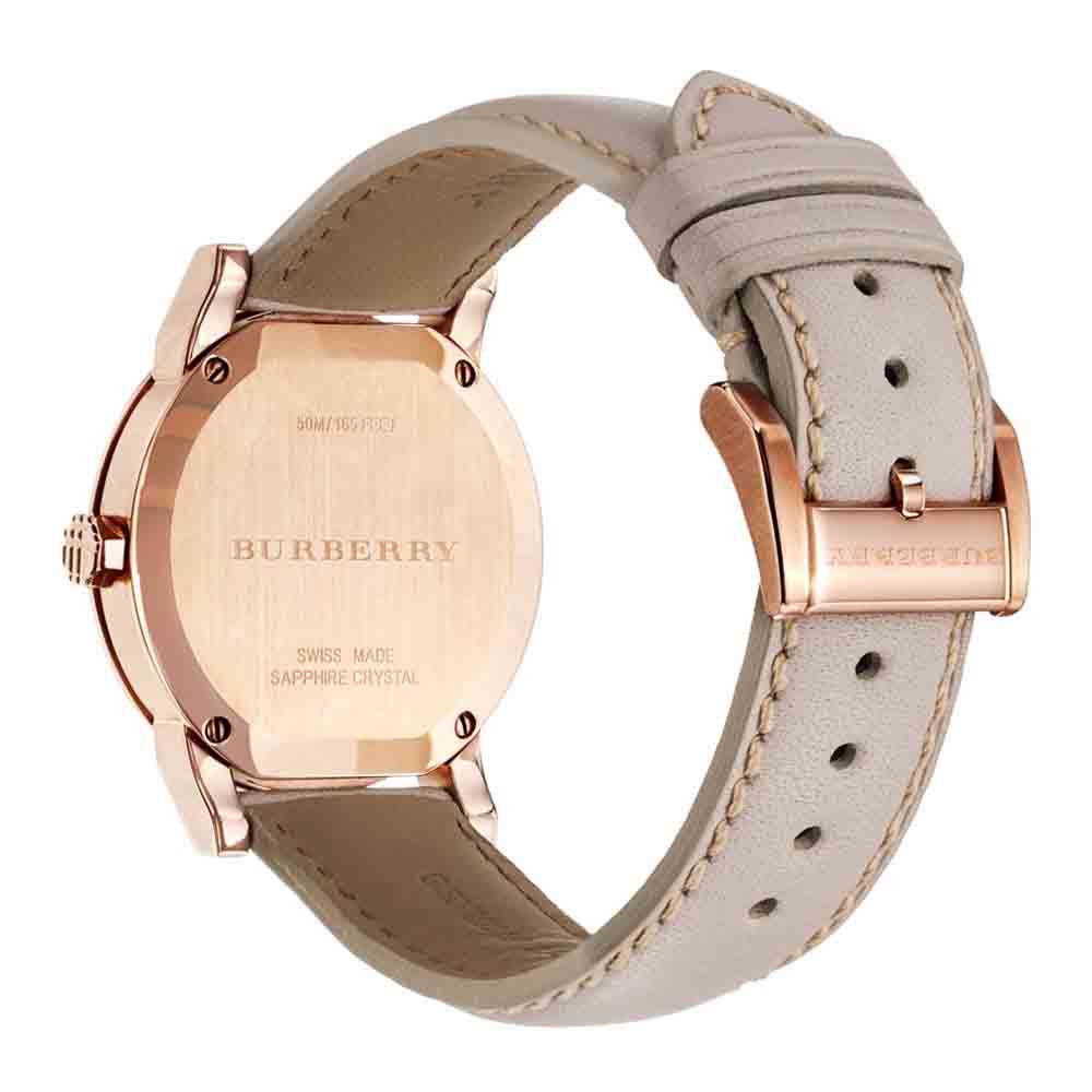 Shop Authentic Burberry The City Diamonds Beige Dial Beige Leather Strap Watch for Women - BU9131 - Luxxuri