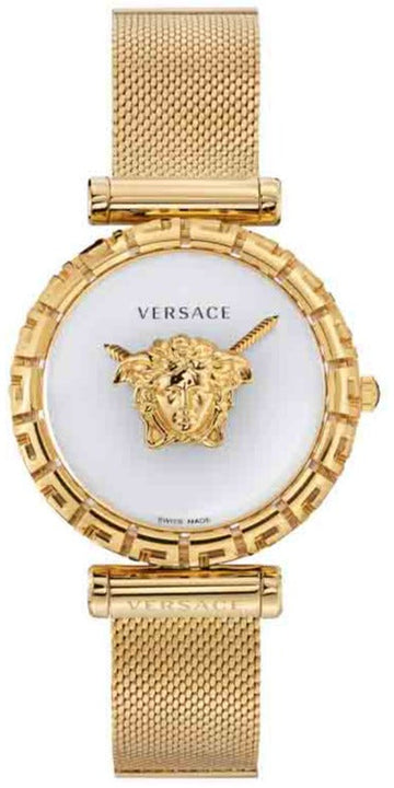  Shop Authentic Versace Palazzo Empire Greca White Dial Gold Mesh Bracelet Watch for Women - VEDV00619 - Luxxuri