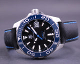  Shop Authentic Tag Heuer Aquaracer Calibre 5 Automatic Black Dial Black Nylon Strap Watch for Men - WAY211B.FC6363 - Luxxuri