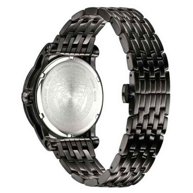  Shop Authentic Versace Palazzo Empire Quartz Black Dial Black Steel Strap Watch For Men - VEDB00518 - Luxxuri