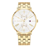  Shop Authentic Tommy Hilfiger Jenna Quartz White Dial Gold Steel Strap Watch for Women - 1782069 - Luxxuri