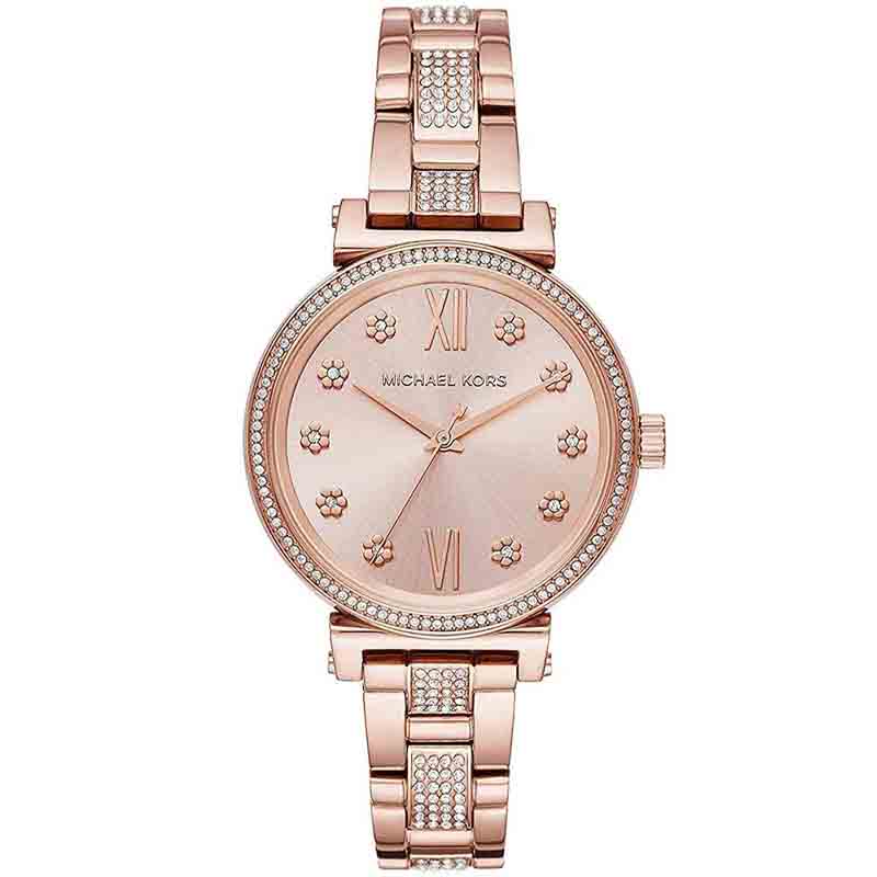  Shop Authentic Michael Kors Sofie Quartz Rose Gold Dial Rose Gold Steel Strap Watch For Women - MK3882 - Luxxuri