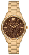  Shop Authentic Michael Kors Layton Chronograph Brown Dial Gold Steel Strap Watch For Women - MK7296 - Luxxuri