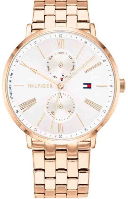  Shop Authentic Tommy Hilfiger Jenna Quartz White Dial Rose Gold Steel Strap Watch for Women - 1782070 - Luxxuri