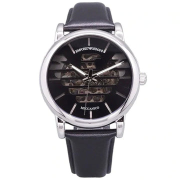  Shop Authentic Emporio Armani Analog Automatic Black Dial Black Leather Strap Watch For Men - AR60040 - Luxxuri