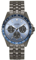  Shop Authentic Guess Odyssey Quartz Blue Dial Gunmetal Steel Strap Watch For Men - W1107G5 - Luxxuri