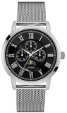 Shop Authentic Guess Delancey Black Dial Silver Mesh Bracelet Watch for Men - W0871G1 - Luxxuri
