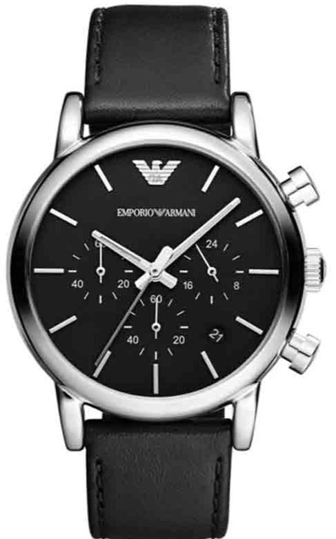  Shop Authentic Emporio Armani Dress Analog Black Dial Black Leather Strap Watch For Men - AR8029 - Luxxuri