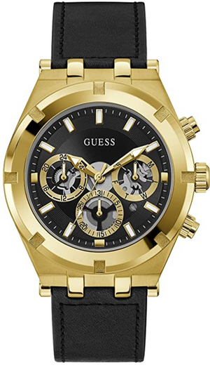  Shop Authentic Guess Continental Black Dial Black Rubber Strap Watch for Men - GW0262G2 - Luxxuri