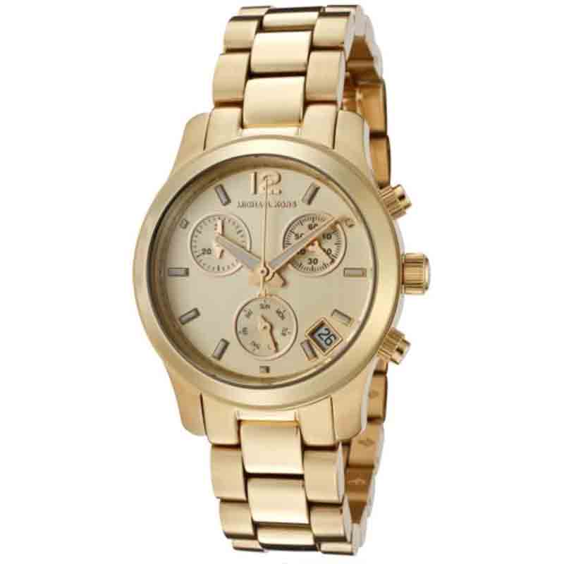  Shop Authentic Michael Kors Runway Gold Dial Gold Steel Strap Watch for Women - MK5384 - Luxxuri