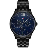  Shop Authentic Tommy Hilfiger Damon Quartz Chronograph Blue Dial Black Steel Strap Watch for Men - 1791454 - Luxxuri