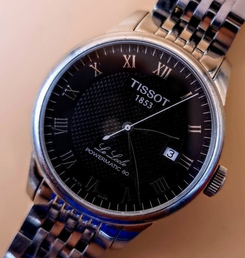  Shop Authentic Tissot Le Locle Powermatic 80 Black Dial Silver Steel Strap Watch For Men - T006.407.11.053.00 - Luxxuri