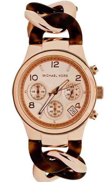  Shop Authentic Michael Kors Runway Rose Gold Dial Two Tone Steel Strap Watch for Women - MK4269 - Luxxuri