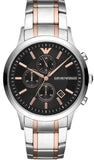  Shop Authentic Emporio Armani Renato Chronograph Black Dial Two Tone Steel Strap Watch For Men - AR11165 - Luxxuri