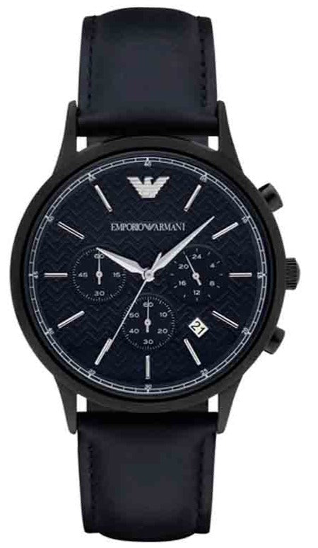  Shop Authentic Emporio Armani Renato Chronograph Quartz Blue Dial Blue Leather Strap Watch For Men - AR2481 - Luxxuri