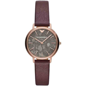  Shop Authentic Emporio Armani Quartz Grey Dial Brown Leather Strap Watch For Women - AR11172 - Luxxuri