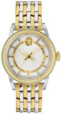 Versace V Eternal Quartz White Dial Two Tone Steel Strap Watch For Men - VEPO00620