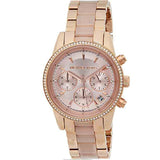  Shop Authentic Michael Kors Ritz Chronograph Rose Gold Dial Rose Gold Steel Strap Watch for Women - MK6077 - Luxxuri