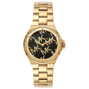  Shop Authentic Michael Kors Lennox Quartz Black Dial Gold Steel Strap Watch For Women - MK7404 - Luxxuri