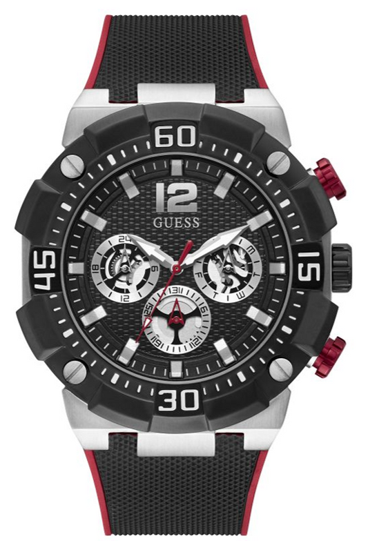  Shop Authentic Guess Navigator Black Dial Black Rubber Strap Watch for Men - GW0264G1 - Luxxuri