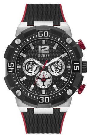  Shop Authentic Guess Navigator Black Dial Black Rubber Strap Watch for Men - GW0264G1 - Luxxuri