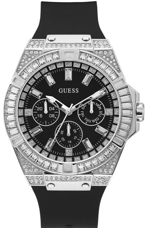  Shop Authentic Guess Baguette Crystals Black Dial Black Silicone Strap Watch For Men - GW0208G1 - Luxxuri