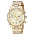  Shop Authentic Michael Kors Ritz Chronograph Gold Dial Gold Steel Strap Watch For Women - MK6597 - Luxxuri
