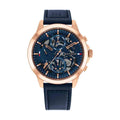  Shop Authentic Tommy Hilfiger Henry Chronograph Quartz Blue Dial Blue Leather Strap Watch For Men - 1710475 - Luxxuri