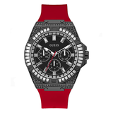  Shop Authentic Guess Mainline Multifunction Crystals Black Dial Red Silicone Strap Watch For Men - GW0208G6 - Luxxuri
