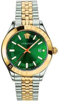  Shop Authentic Versace Hellenyium Quartz Green Dial Two Tone Steel Strap Watch For Men - VEVI00620 - Luxxuri