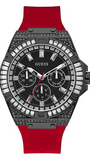  Shop Authentic Guess Mainline Multifunction Crystals Black Dial Red Silicone Strap Watch For Men - GW0208G6 - Luxxuri