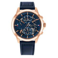  Shop Authentic Tommy Hilfiger Henry Chronograph Quartz Blue Dial Blue Leather Strap Watch For Men - 1710475 - Luxxuri