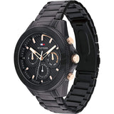  Shop Authentic Tommy Hilfiger Aiden Chronograph Black Dial Black Steel Strap Watch For Men - 1791858 - Luxxuri