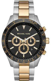  Shop Authentic Michael Kors Layton Chronograph Black Dial Two Tone Steel Strap Watch For Men - MK8784 - Luxxuri