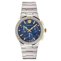  Shop Authentic Versace Greca Quartz Blue Dial Silver Steel Strap Watch For Men - VEZ900221 - Luxxuri